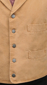 Canvas Trappers Vest - Brown