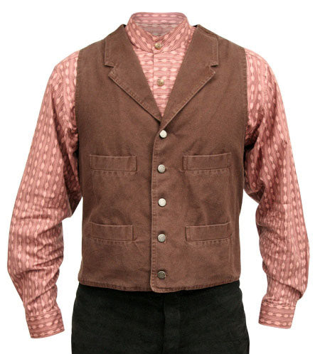 Canvas Trappers Vest - Walnut