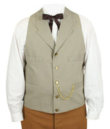Four-Pocket Canvas Vest - Sand
