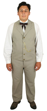 Four-Pocket Canvas Vest - Sand