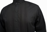 Pleated Dress Shirt - Black