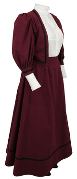 Ladies Edwardian Suit - Burgundy