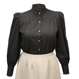 Classic Gibson Girl Blouse - Black