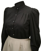 Classic Gibson Girl Blouse - Black