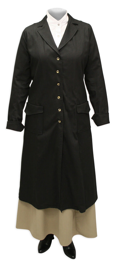 Ladies Car Coat - Black Twill