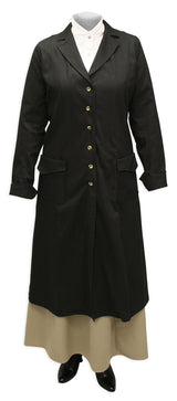 Ladies Car Coat - Black Twill