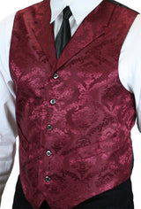 Black Cherry Jacquard Vest