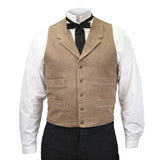 Sand Mountain Brushed Cotton Vest - Tan