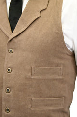 Sand Mountain Brushed Cotton Vest - Tan