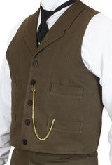 Sable Brushed Cotton Vest