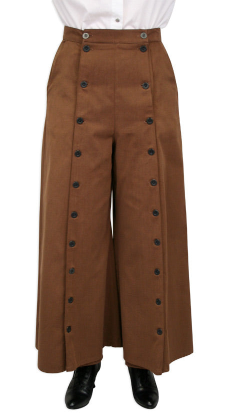 Brushed Twill Riding Skirt - Brown