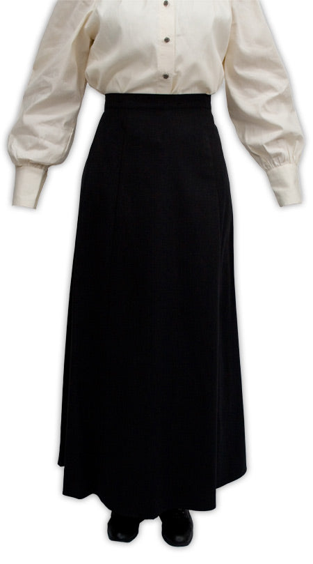 Brushed Twill Gibson Girl Skirt - Black