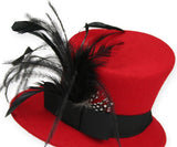 Fascinator Mini Top Hat - Red