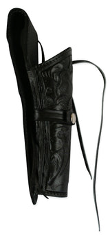Western Holster - RH Draw - Black Tooled Leather