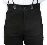 Livingston Black Brushed Cotton Trousers