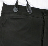 Livingston Black Brushed Cotton Trousers