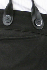 Livingston Black Brushed Cotton Trousers