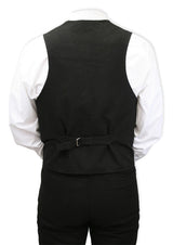 Livingston Black Brushed Cotton Vest