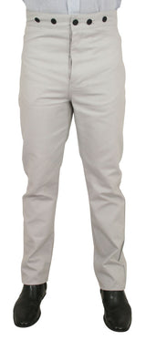 Madison Brushed Cotton Trousers - Light Gray