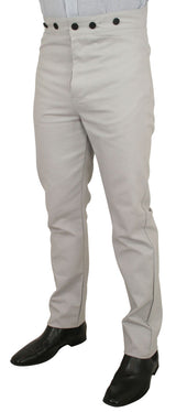 Madison Brushed Cotton Trousers - Light Gray