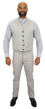 Madison Brushed Cotton Trousers - Light Gray