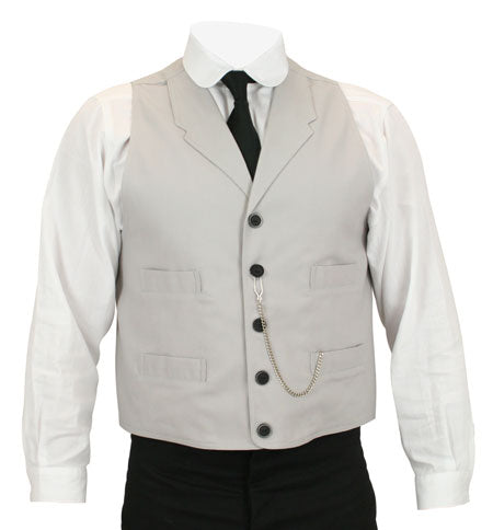 Madison Brushed Cotton Vest - Light Gray