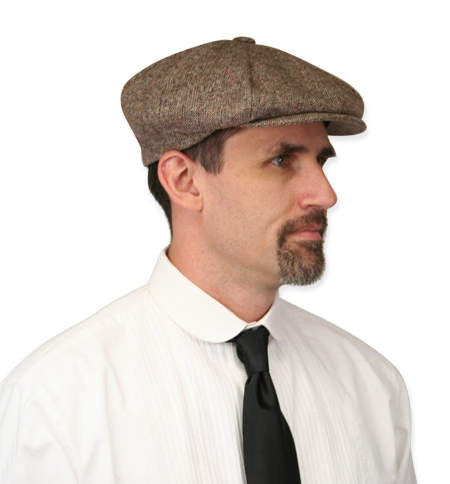 Newsboy Cap - Brown Wool Tweed