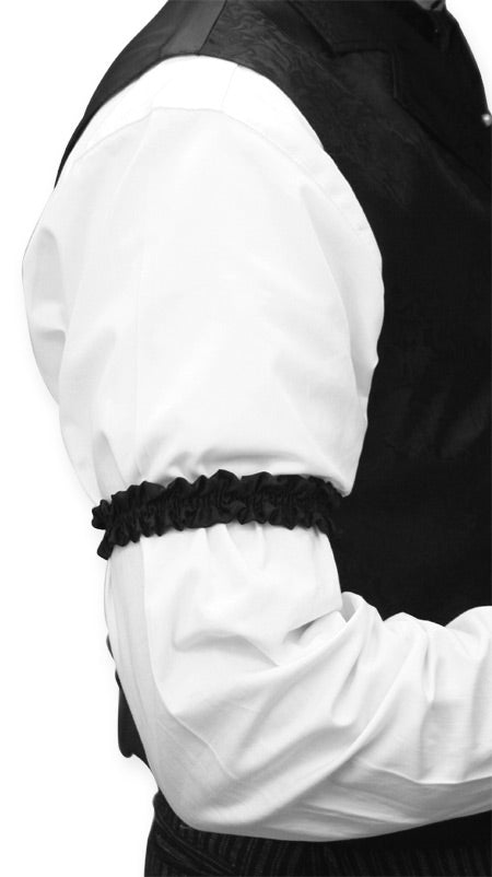 Deluxe Silk Sleeve Garters - Black