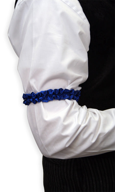 Deluxe Silk Sleeve Garters - Royal Blue
