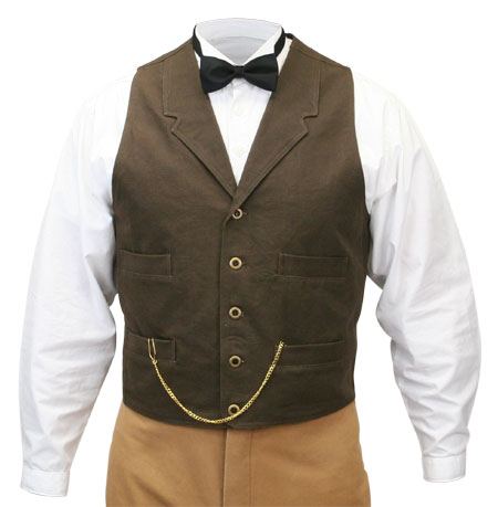 Classic Canvas Work Vest - Walnut – Historical Emporium