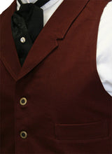 Classic Canvas Work Vest - Crimson