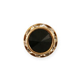 Faceted Tie Tack - Gold/Jet