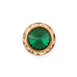 Faceted Tie Tack - Gold/Emerald
