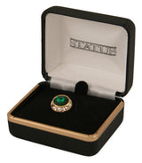 Faceted Tie Tack - Gold/Emerald