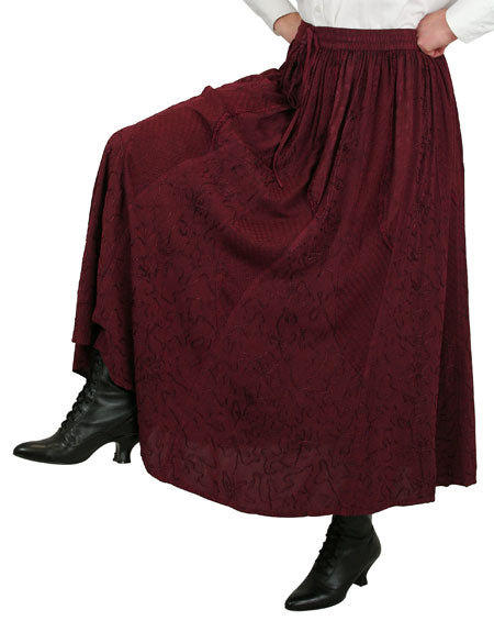 Swirl Skirt - Burgundy