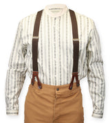 Stagecoach Y-Back Suspenders - Brown Canvas (Long)
