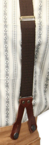 Stagecoach Y-Back Suspenders - Brown Canvas (Long)