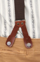 Stagecoach Y-Back Suspenders - Brown Canvas (Long)