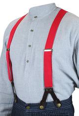 Stagecoach Y-Back Suspenders - Red Canvas (Long)