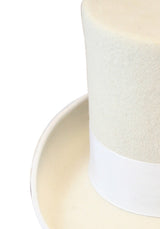 Elegant Top Hat - Ivory