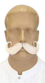 Handlebar Mustache - White