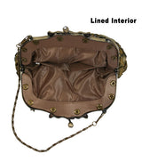 Beaded Rose Purse - Olive