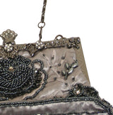 Oblong Rose Purse - Gray