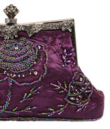 Oblong Rose Purse - Purple