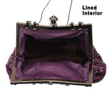 Oblong Rose Purse - Purple