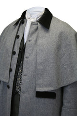 Coburn Velvet Great Coat - Gray