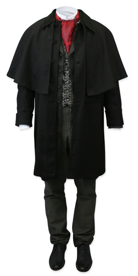 Coburn Velvet Great Coat - Black