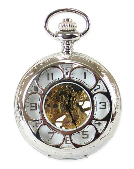 Mechanical Pocket Watch - Silver Sprockets