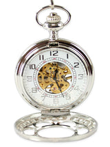 Mechanical Pocket Watch - Silver Sprockets