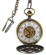 Mechanical Pocket Watch - Antique Gold Lacy Design